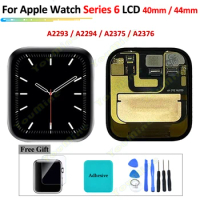 For Apple Watch Series 6 LCD Display Touch Screen Digitizer 40mm/44mm Pantalla Replacement For Apple Watch 6 LCD+Tempered Glass
