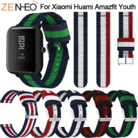 20mm Nylon Sports Wrist Strap For Samsung Galaxy Watch Active 2 40mm 44mm Watch Wristband Replacement Band Smartwatch