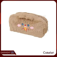 Tempat Pensil Bulu Karakter Kelinci Fluffy Imut Korean Style Penyimpanan Alat Tulis Kosmetik Aesthet
