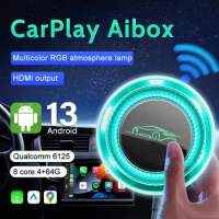 CarPlay AI Box with Android 13 Wireless CarPlay Android Auto Support 4G SIM Card HDMI Output 4+64G for Wired Carplay Cars