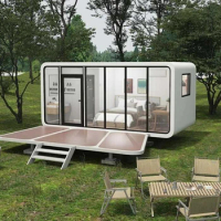 20FT/40FT Outdoor Modern Popular Prefab Home, Tiny Mobile Working House, Outdoor Office Pod, Apple Cabin Hotel