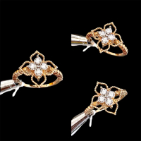 แหวนเพชรแท้ธรรมชาติ น้ำ98VVS เบลเยียมคัท แหวนทองคำชมพูแท้18k pink gold18k
