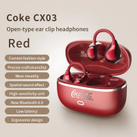 Coca-Cola CX03 ร่วมแบรนด์หูฟังบลูทู ธ คลิปหูไร้สายในหูคุณภาพเสียงสูงยาวนานไม่เจ็บปวด