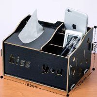 桌面收納盒（S70橫版螺絲款黑橡色） 