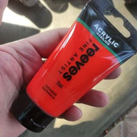 reeves fine artist acrylic paint/cat acrylic/ akrilik 75ML orange