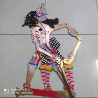 wayang kulit kertas Brotoseno/Bima muda tinggi -+67cm ukuran standar pentas pedalangan