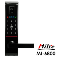 【促銷】Milre 美樂 四合一密碼/指紋/卡片/鑰匙智能電子門鎖(MI-6800)(黑色)(附基本安裝)