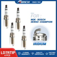 4PCS Candle Replace for Denso SC20HR11 90919-01253 ILKAR7B11(4912) ILKAR7L11(94124) PE5R-18-110 Iridium Spark Plug TORCH LD7RTIP