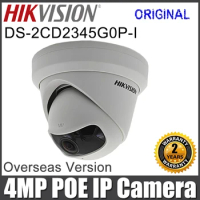 Original Hikvision DS-2CD2345G0P-I 4MP 1.68mm Super Wide Angle Fixed Turret Network Camera Security IP Camera POE SD Card Slot