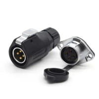XHP20, 4 Pin Connector Waterproof LED Light Power Aviation Male Plug Female Socket Cable For 3-12mm