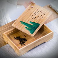 茶盤創意竹制小盛水功夫茶具小茶臺家用簡約樹脂高山小茶托盤