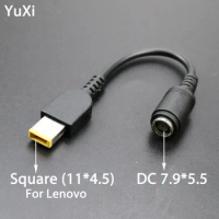 YuXi DC 7.9*5.5 to Square Pin DC Power Plug Charging Adapter Convertor Connector Cable For Lenovo ThinkPad X1 Carbon 0B47046