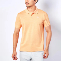 【Munsingwear】企鵝牌 日本製男款淺橘色JAPAN QUAULITY認證 品牌經典款POLO衫MGR21600