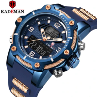 KADEMAN Warterproof Watch Sports Silicone Mens Watches Top Brand Luxury Clock Male Business Quartz Watch Men Relogio Masculino