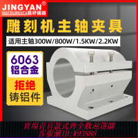 {公司貨 最低價}晶研雕刻機主軸夾具電機抱座主軸固定座CNC加工鋁抱箍 52/65/80mm