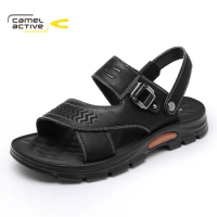Camel Active New Top Quality Sandals Men Sandals Summer Genuine Leather Sandals Men Outdoor Shoes Man Leather Sandals