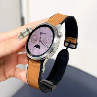 22mm Leather Watchband for Huawei Watch GT4 46MM Magnetic Buckle Strap For Watch 4/4Pro GT3 GT2 GT 2Pro GT 3 Pro Bracelet Correa