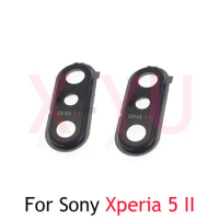 For Sony Xperia 5 II Rear Camera Lens Glass Cover Frame Ring Holder Braket Assembly Repair Parts