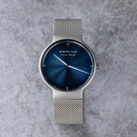 【BERING】BERING 丹麥國寶 MAX RENE設計師聯名限量時尚錶款/40mm-藍+灰-15540-077