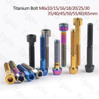 Tgou Titanium Bolt M6x10/15/16/18/20/25/30/35/40/45/50/55/60/65mm Allen Key Screw for Bicycle Headset Brake Bicicleta Bolt