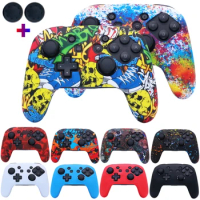 Anti-slip Silicone Protective Cover Case For Nintendo Switch PRO Game Controller joystick Accessories With Thumb Stick Grip Cap