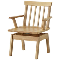 ◆實木可旋轉餐椅 SAZANAMI 橡膠木 木座面 LBR NITORI宜得利家居