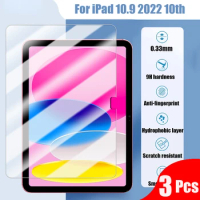 Tablet Tempered glass film For Apple iPad 10.9" 2022 10th ipad10 Explosion proof and scratch Anti fingerprint 3 Pcs A2696 A2757