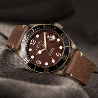 ROMAGO 限量青銅錶 潛水機械錶-咖啡/42.5mm RM106-BR