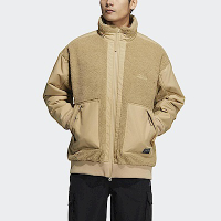 Adidas Prsve Boa Jk [HP1391] 男 運動外套 立領 戶外 休閒 保暖 刷毛 亞洲版 卡其
