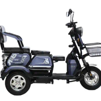 2023 adult high quality frame electric tricycle long range battery 8 inches tire huge bearing capacity Electric Tricycle