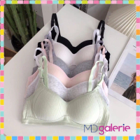 [TERBATAS] Bra Beha Motif Garis Lurus  Pakaian Dalam Wanita Push Up Senam Zumba Yoga  Nyaman Tanpa k