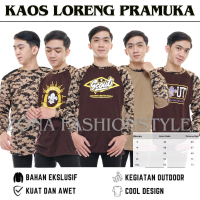 COD ! KAOS PRAMUKA LORENG SCOUT LENGAN PANJANG REGLAN DECKER BUSA BAJU LAPANGAN OUTDOOR KOMUNITAS PE