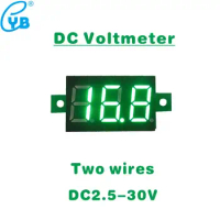 Digital Voltmeter DC 2.5V to 30V Digital Voltmeter Voltage Panel Meter for Electronics Motorcycle Car Two Wires DC Volt Meter