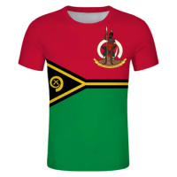 Vanuatu T Shirt Diy Free Custom Name Number MAN Santo T Shirt Print Text VU Flag Emblem Photo Streetweare Youth Tops