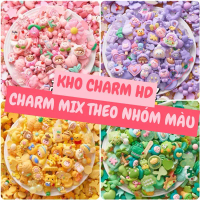 SET 50 JIBITZ, STICKER, CHARM MIX MÀU PASTER GẮN DÉP CROSS, TRANG TRÍ PHỤ KIỆN ( ĐÃ GẮN NÚT)