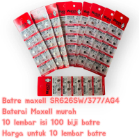 ( 10 LEMBAR 100 PCS ) baterai MAXELL MURAH LR626 626 377 AG4  battery jam tangan batre grosir batre
