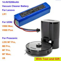 Cameron Sino 5200mAh Vacuum Cleaner Battery for Lenovo LR1,T1 Pro, For UONI V980 Pro,S1,V980 Max,V980 Plus, For Imou Auto-Vazio