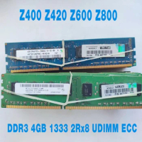 1PCS For HP DDR3 4G 4GB 1333 2Rx8 UDIMM ECC Server Memory Fast Ship High Quality Z400 Z420 Z600 Z800