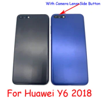 AAAA Quality For Huawei Y6 2018 Back Cover Battery Case Housing With Camera Lens+Side Button Replacement