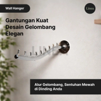Linea Hanger Suling Tembok Paku Lurus/Gelombang - Bracket Gantungan Display Toko - Besi Penyangga Ba