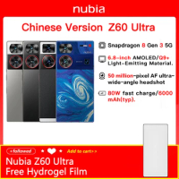 Chinese Version Nubia Z60 Ultra NX721J Snapdragon 8 Gen 3 6.8 Q9+ Full IP68-level Screen 6000mAh 64MP NFC NUBIA 5G Camera Phone