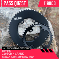 PASS QUEST 110BCD 4-Bolt Double Chainring 50T-34T/52T-36T/53T-39T/54T-40T for ROTOR VEGAST ALDHU 2X 9S 10S 11S 12S