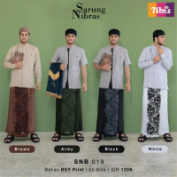 Nibras Sarung SNB 19 Bahan BSY Print Sarung Pria Motif Kekinian Modern by Nibras Bisa COD