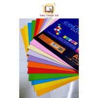 [ XẤP 100 TỜ ]  Giấy Bìa Màu A4 Pgrand Xấp 100 Tờ 10 Màu
