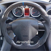 High Quality Carbon Fiber Steering Wheel For Ford Focus RS MK2 For Ford Focus 2 2011 2010 2009 2008 2007 2006 2005 (3-Spoke)