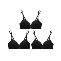 [Set 3 ชิ้น]  ซาบีน่า เสื้อชั้นใน (ไม่มีโครง) รุ่น Pretty Perfect รหัส SBXU8310BK สีดำ