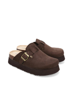 รองเท้าแตะผู้หญิง Platform Synthetic Suede Clog HPCV4GS25Q