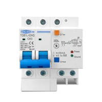 TOMZN Residual Current Circuit Breaker Main Switch With Surge Protector RCBO MCB With Lightning-Protection SPD