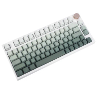 Gradient Keycaps Seaweed Green Color Back Light Through Side Print PBT Double Shot OEM Hight Mechanical Keyboard GK61 Anne Pro 2