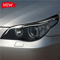 FOR BMW 5 SERIES E60 2004+ CARBON FIBER EYEBROW TRIM BODY KIT TUNING PART FOR E60 CARBON HEADLIGHT E